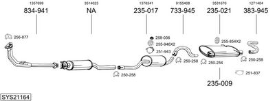 Изпускателна система BOSAL SYS21164