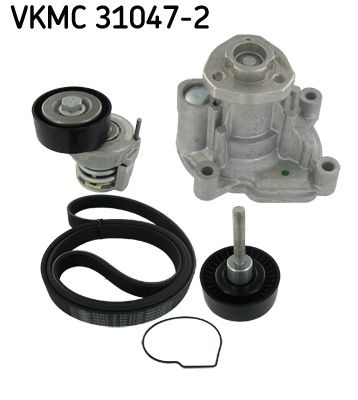 Water Pump + V-Ribbed Belt Kit VKMC 31047-2