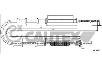 Тросик, cтояночный тормоз CAUTEX 761057 для FIAT DOBLO