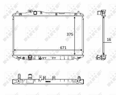 Радиатор, охлаждение двигателя WILMINK GROUP WG1723460 для HONDA CIVIC