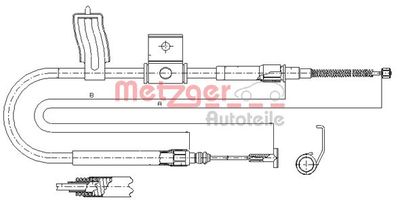 METZGER 631.30 Трос ручного тормоза  для FIAT STRADA (Фиат Страда)
