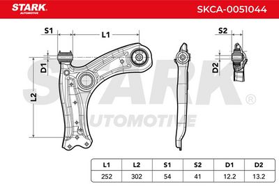 носач, окачване на колелата STARK SKCA-0051044