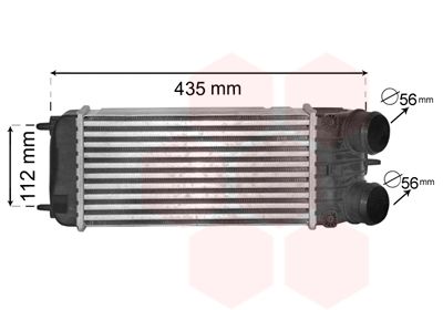 VAN WEZEL Intercooler, inlaatluchtkoeler (40004353)
