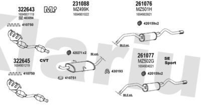 Układ wydechowy KLARIUS 600603E