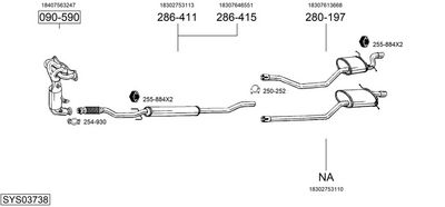 Изпускателна система BOSAL SYS03738