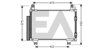 Конденсатор, кондиционер EACLIMA 30C71099 для DAIHATSU CHARADE