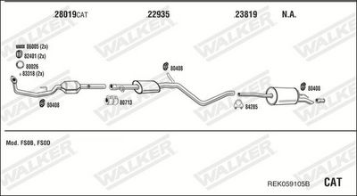 Изпускателна система WALKER REK059105B