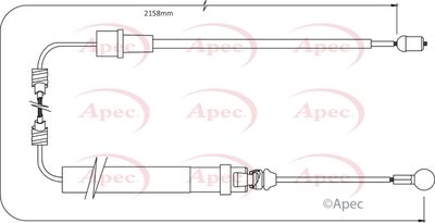 Cable Pull, parking brake APEC CAB1352