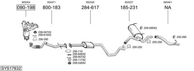 Układ wydechowy BOSAL SYS17832