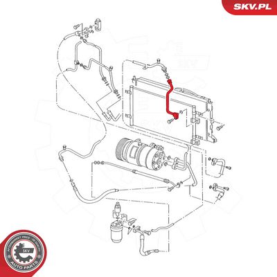 Vysokotlaké / nízkotlaké vedení, klimatizace ESEN SKV 54SKV630