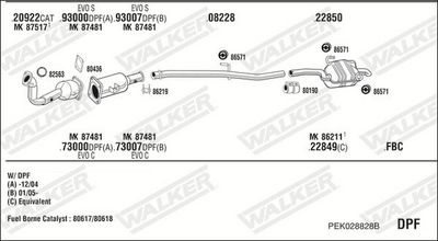 ABGASANLAGE WALKER PEK028828B