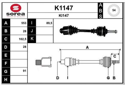 ANTRIEBSWELLE SNRA K1147