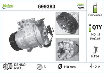 VALEO Compressor, airconditioning VALEO CORE-FLEX (699383)