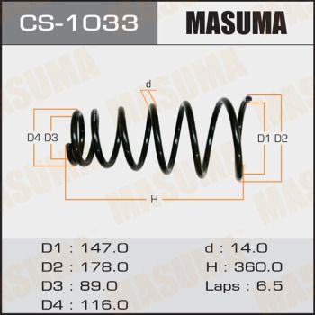 MASUMA CS-1033 Пружина подвески  для TOYOTA HIGHLANDER (Тойота Хигхландер)