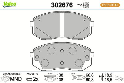 SET PLACUTE FRANA FRANA DISC VALEO 302676