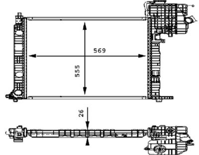 Radiator, engine cooling CR 386 000P