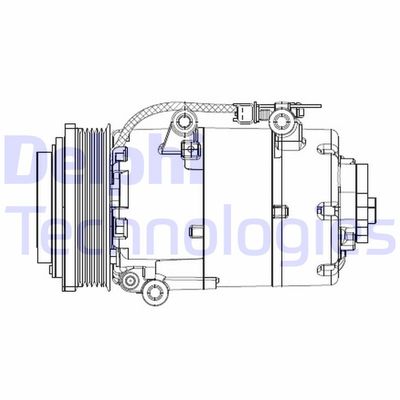 Компрессор, кондиционер DELPHI CS20358 для FORD C-MAX
