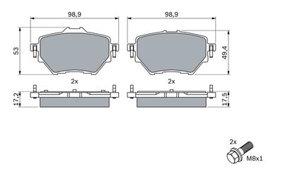 Brake Pad Set, disc brake 0 986 424 878