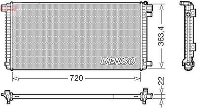 радиатор, охлаждане на двигателя DENSO DRM02051