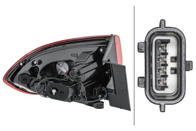 Achterlicht Rechts (extern, P21W, achteruitrijlicht) past: RENAULT SCENIC IV 09.16-05.22