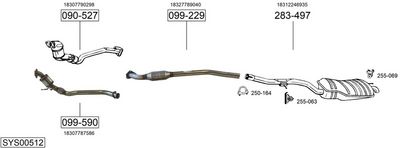 Изпускателна система BOSAL SYS00512