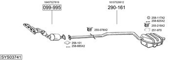 Изпускателна система BOSAL SYS03741