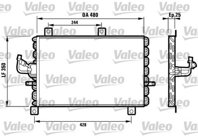 Конденсатор, кондиционер VALEO 816965 для ALFA ROMEO 155