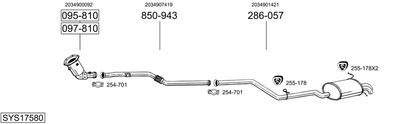 Układ wydechowy BOSAL SYS17580