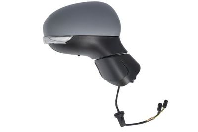 Zijspiegel Rechts (elektrisch, in reliëf, met verwarming, under-coated, elektrisch opklapbaar, met indicator, met temperatuursensor, wy5w gloeilamp) past: FIAT 500X 09.14-12.23