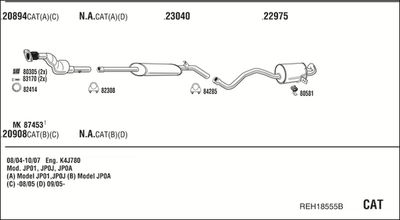 Układ wydechowy WALKER REH18555B