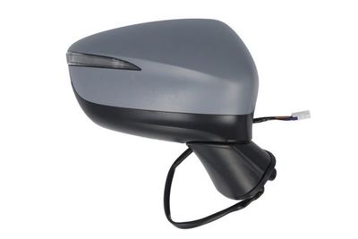 Zijspiegel Rechts (elektrisch, in reliëf, met verwarming, under-coated, elektrisch opklapbaar, met indicator) past: MAZDA CX-3 05.15-12.21
