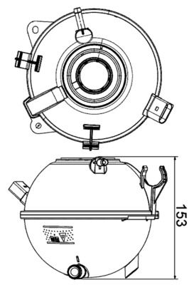 Expansion Tank, coolant CRT 19 000S