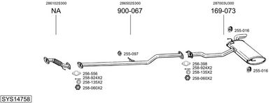 SISTEM DE ESAPAMENT BOSAL SYS14758