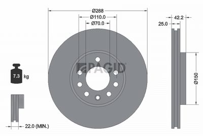 спирачен диск PAGID 52426NC