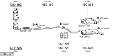 SISTEM DE ESAPAMENT BOSAL SYS04627