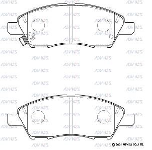 Комплект тормозных колодок, дисковый тормоз ADVICS SN508P для NISSAN VERSA