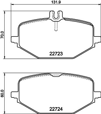 Комплект тормозных колодок, дисковый тормоз HELLA 8DB 355 040-691 для MERCEDES-BENZ GLS