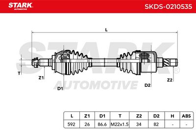 полуоска STARK SKDS-0210535