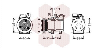 Компрессор, кондиционер VAN WEZEL 8200K259 для HYUNDAI H-1