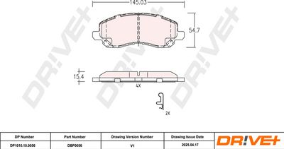 BREMSBELAGSATZ SCHEIBENBREMSE DR!VE+ DP1010100056 7