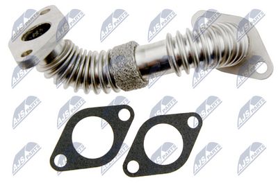 Rørledning, EGR-ventil NTY EGR-AU-027 for AUDI, SKODA, VW, VAG