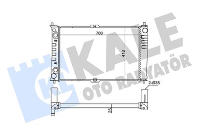 Радиатор, охлаждение двигателя KALE OTO RADYATÖR 345940 для KIA CARNIVAL