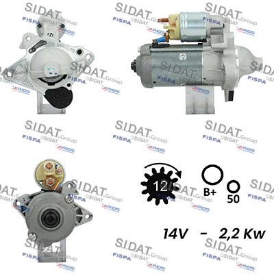 Стартер SIDAT S12VA0478A2 для NISSAN NV400