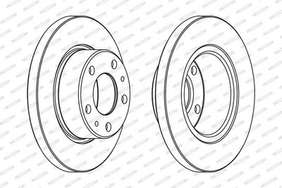 Brake disc Voor Links/Rechts past: IVECO DAILY II, DAILY III 2.3D-3.0D 01.89-07.07