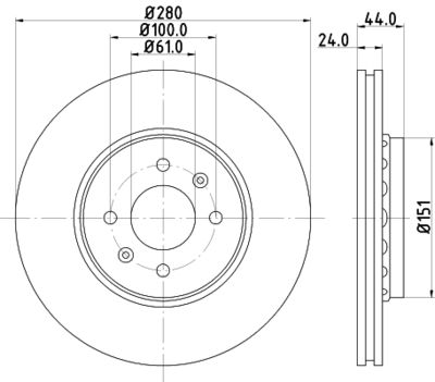 Тормозной диск MINTEX MDC2515C для DACIA LODGY