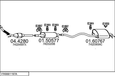 SISTEM DE ESAPAMENT MTS VW0001197A019627