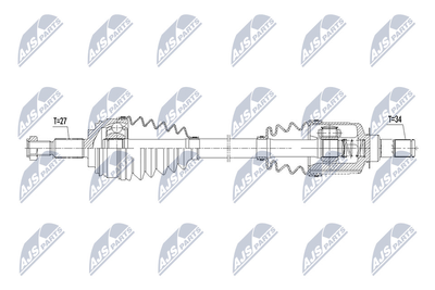 Приводной вал NTY NPW-RE-081 для RENAULT CLIO