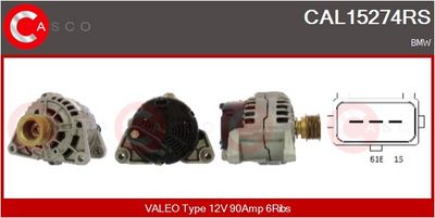 GENERATOR / ALTERNATOR CASCO CAL15274RS