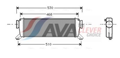 интеркулер (охладител за въздуха на турбината) AVA Clever Choice MSA4261