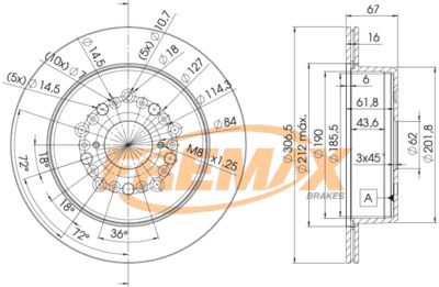 FREMAX BD-9026 Тормозные диски  для LEXUS LS (_F2_) 400 (UCF20_)